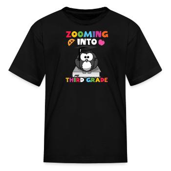 Zooming into Third Grade - Kid's T-Shirt - black - Front
