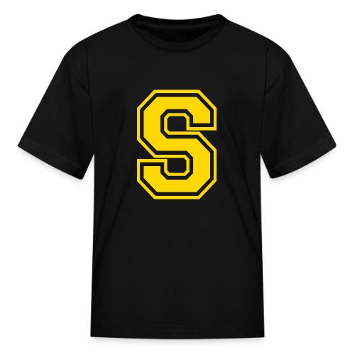 Letter S – Capital Athletic Alphabet Monogram - Kid's T-Shirt