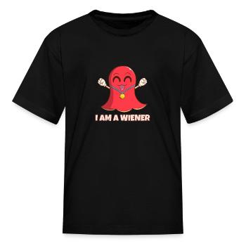 I Am A Wiener - Kid's T-Shirt - black - Front