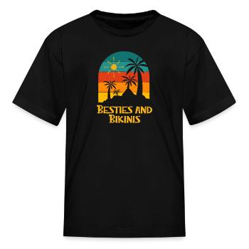 Besties and Bikinis Beach Friends Ocean Buddy - Kid's T-Shirt - black - Front