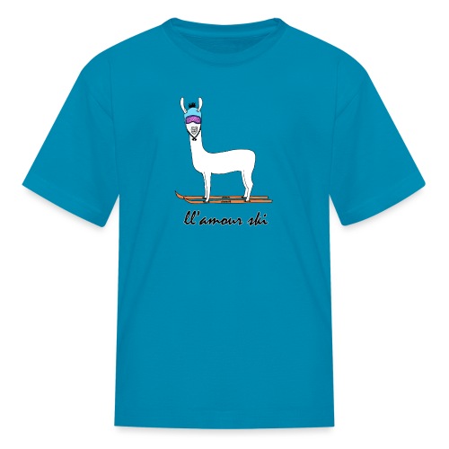 Skiin' llama - Kids' T-Shirt