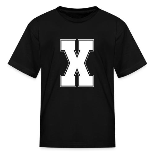 White Letter X – Varsity Alphabet Monogram - Kid's T-Shirt