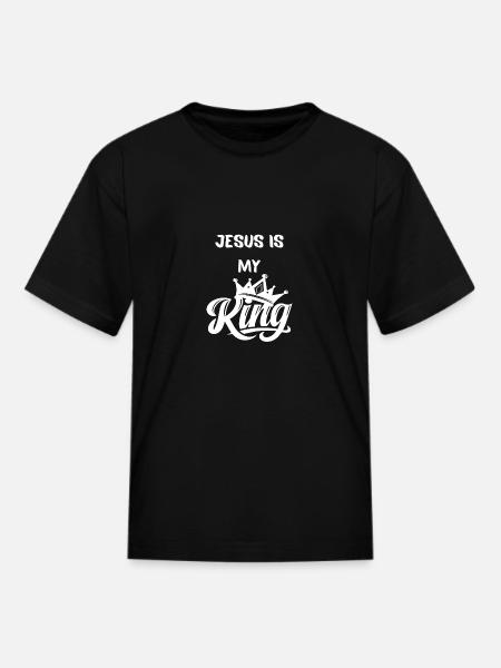 Jesus is my King - Kid's T-Shirt - black