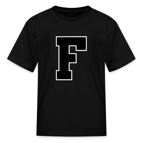 Varsity Letter F Athletic Monogram - Kid's T-Shirt