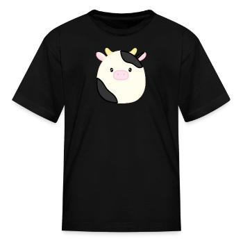 Connor The Cow Squishmallow - Kid's T-Shirt - black - Front