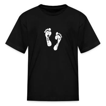 Footprints In The Sand - Kid's T-Shirt - black - Front