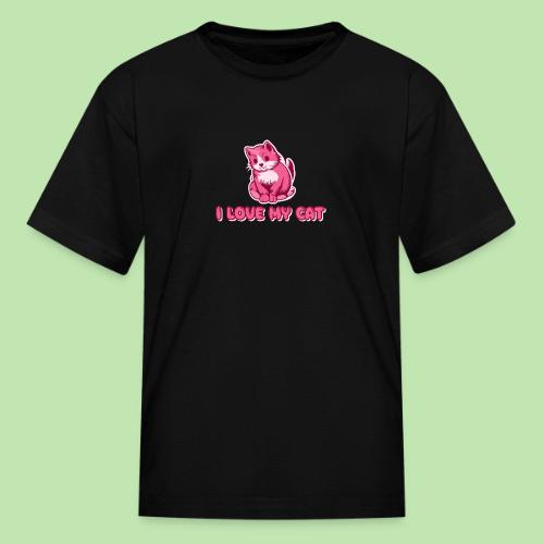I love my cat - Kid's T-Shirt