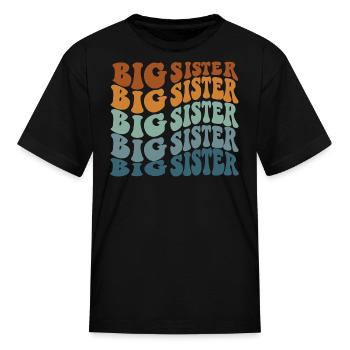 Grande Sœur Rétro - T-shirt Enfant - noir - Devant