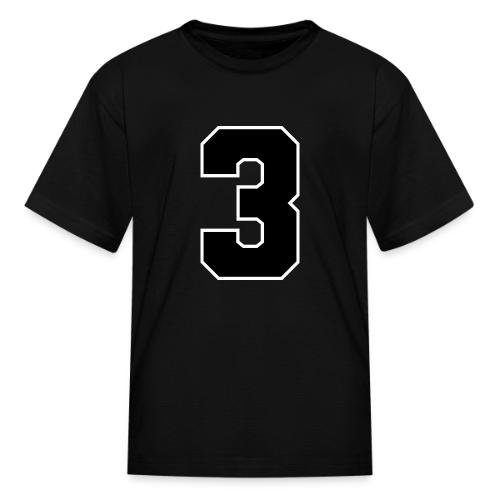 Varsity Number 3 Athletic Font - Kid's T-Shirt