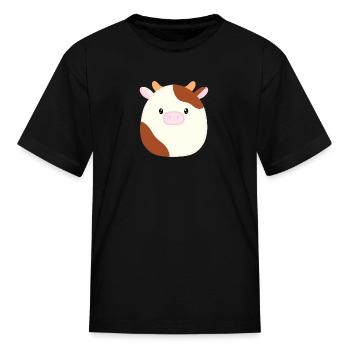 Ronnie The Cow Squishmallow - Kid's T-Shirt - black - Front