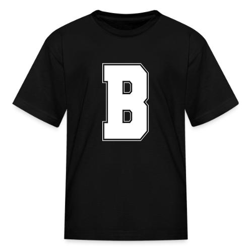 White Letter B – Varsity Alphabet Monogram - Kid's T-Shirt
