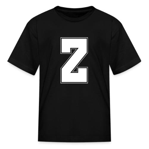 White Letter Z – Varsity Alphabet Monogram - Kid's T-Shirt