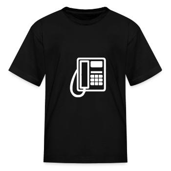 Telephone - Kid's T-Shirt - black - Front