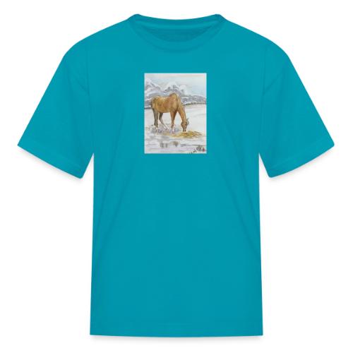 Horse grazing - Kid's T-Shirt