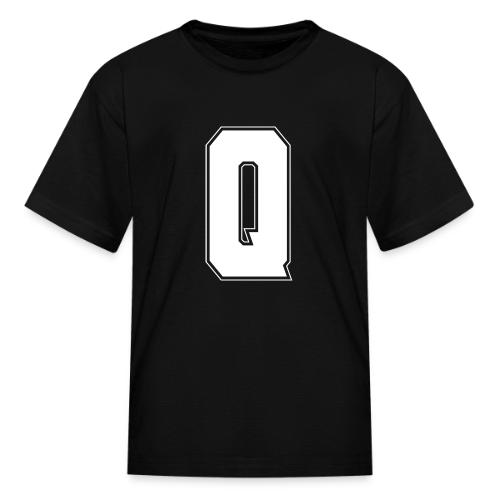 White Letter Q – Varsity Alphabet Monogram - Kid's T-Shirt