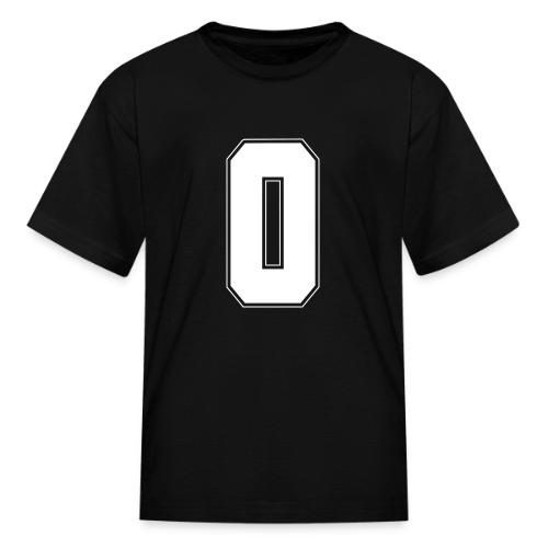 White Number 0 – Varsity Font - Kid's T-Shirt