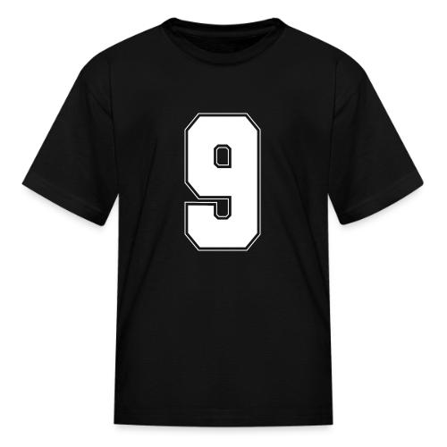 White Number 9 – Varsity Font - Kid's T-Shirt