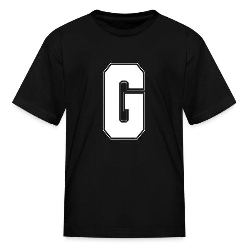 White Letter G – Varsity Alphabet Monogram - Kid's T-Shirt