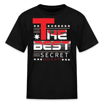 The best Secret Santa gift - Kid's T-Shirt - black - Front