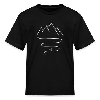 Mountain Bike Biking Cycling - Kid's T-Shirt - black - Front