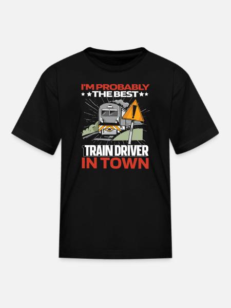 Train Driver Funny - Kid's T-Shirt - black