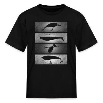 Fishing Gift For Men - Fishing Lures - Kid's T-Shirt - black - Front