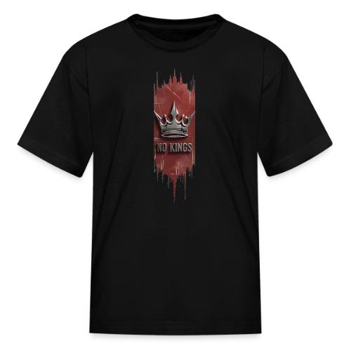 NO KINGS - Distressed Anarchy Crown - Kid's T-Shirt
