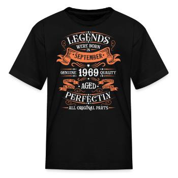 September 1969 Birth Year - Kid's T-Shirt - black - Front
