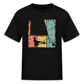 Sand-yachting retro - Kid's T-Shirt - black - Front