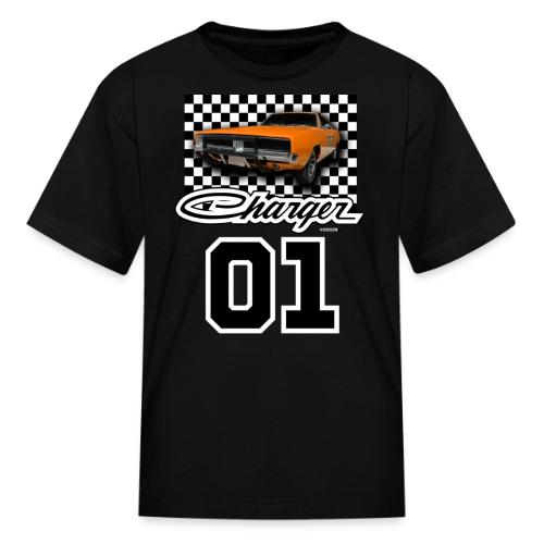 autochargercheckers01b - Kid's T-Shirt