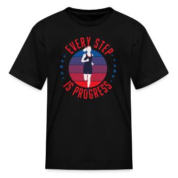 Running girl - Kid's T-Shirt - black - Front