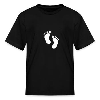 Babyfeet Feet Pregnant Design - Kid's T-Shirt - black - Front