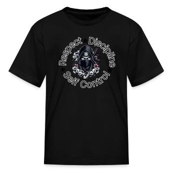 Ninja Core Principles - Kid's T-Shirt - black - Front
