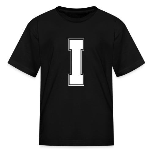White Letter I – Varsity Alphabet Monogram - Kid's T-Shirt