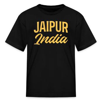 Jaipur India - Kid's T-Shirt - black - Front