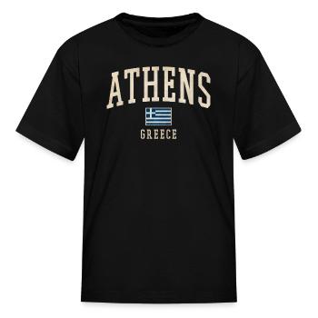 Athens Greece - Kid's T-Shirt - black - Front