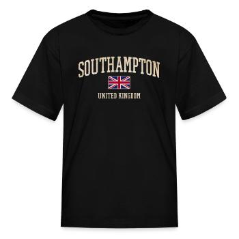 Vintage Southampton Uk Flag - Kid's T-Shirt - black - Front