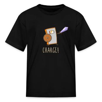 Phone Charging - Kid's T-Shirt - black - Front