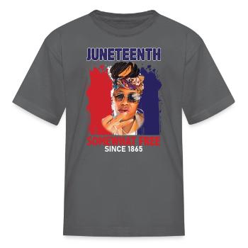 Juneteenth Red White and Blue - Kid's T-Shirt - charcoal - Front