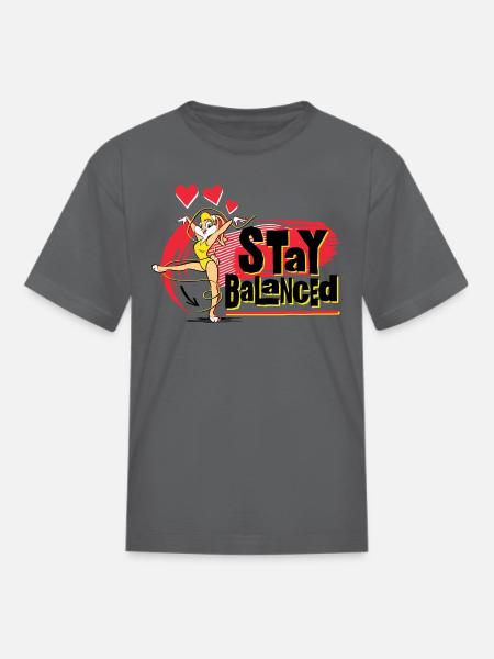 Looney Tunes Lola Bunny Stay Balanced - Kid's T-Shirt - charcoal