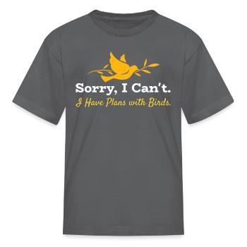 Birding Bliss - Kid's T-Shirt - charcoal - Front