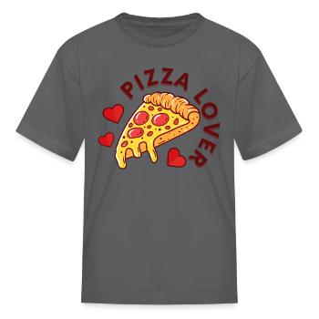 pizza lover - Kid's T-Shirt - charcoal - Front