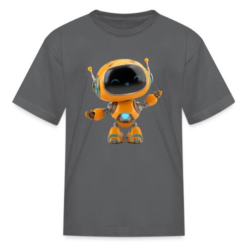 Playful Orange 3D Cartoon Robot for Kids - Kid's T-Shirt