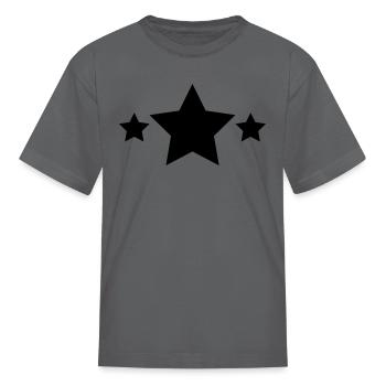 stars - Kid's T-Shirt - charcoal - Front