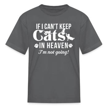 Cats In Heaven - Kid's T-Shirt - charcoal - Front