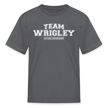 Team Wrigley Proud Family Surname, Last Name T-Sh - Kid's T-Shirt - charcoal - Front