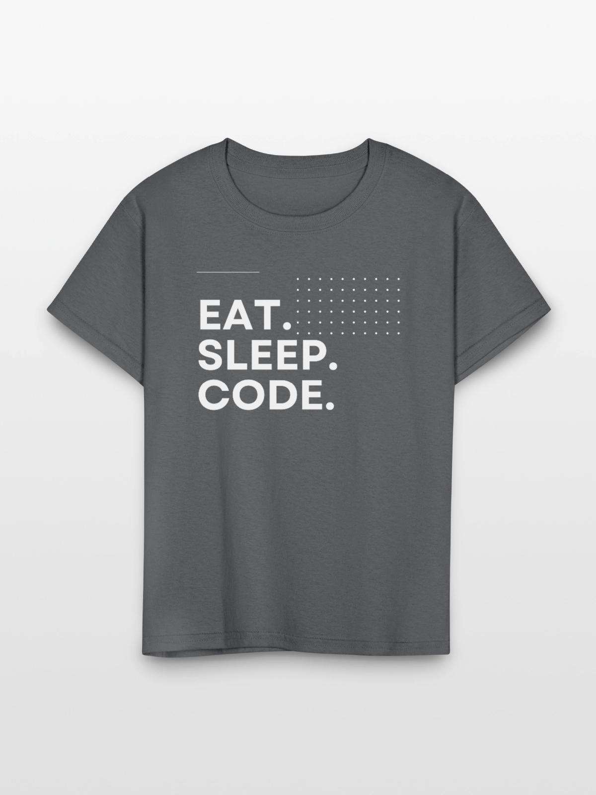 Eat Sleep Code - Kid's T-Shirt - charcoal - Front