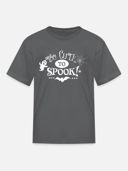Too Cute To Spook - Kid's T-Shirt - charcoal