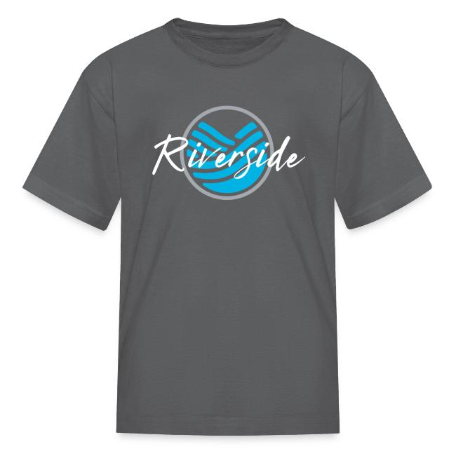 Riverside shirt logo white text