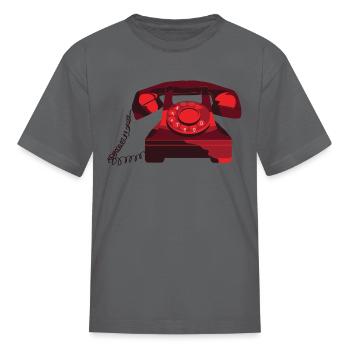 phone - Kid's T-Shirt - charcoal - Front